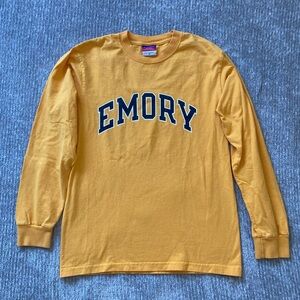 Champion Emory University Graphic Long Sleeve Shirt Small Classic Casual